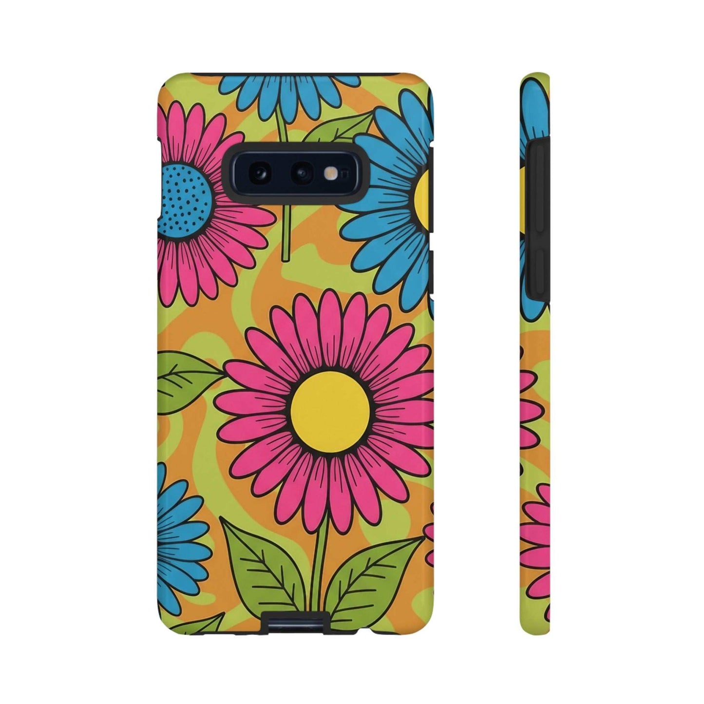 Samsung Tough Case with colorful floral Love Child design, durable impact-resistant protection for phones