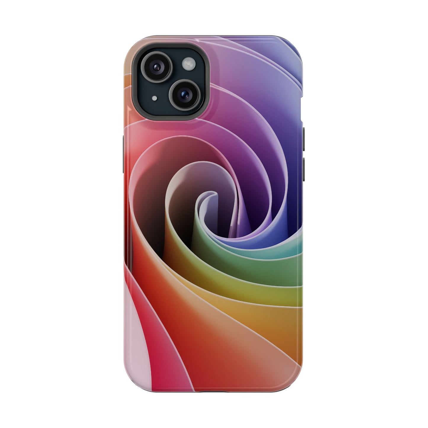 Twisted Rainbow Swirl Design iPhone Tough Case