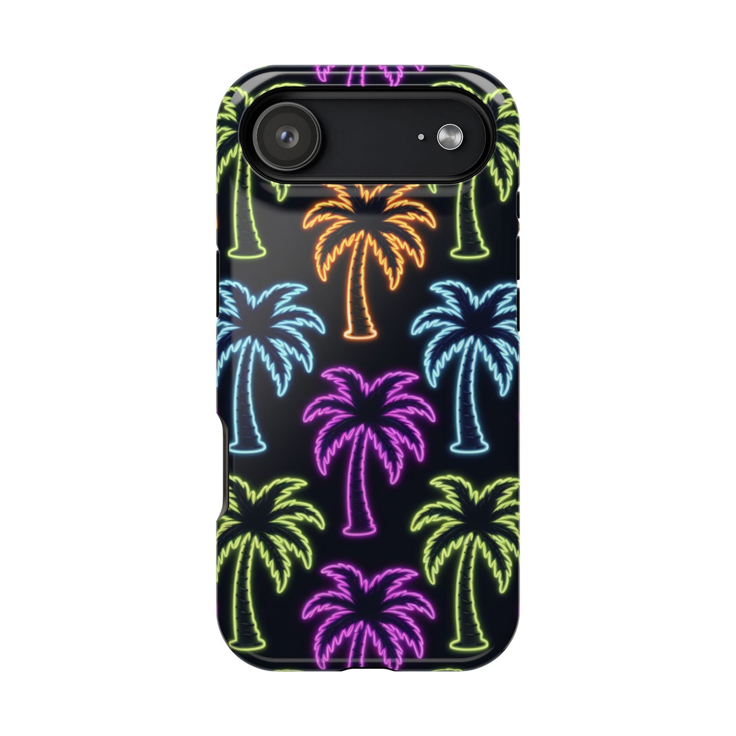 Neon Palm Tree iPhone Tough Case