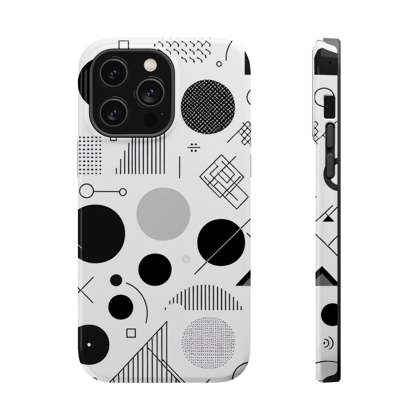 Black and White Abstract Art iPhone Case