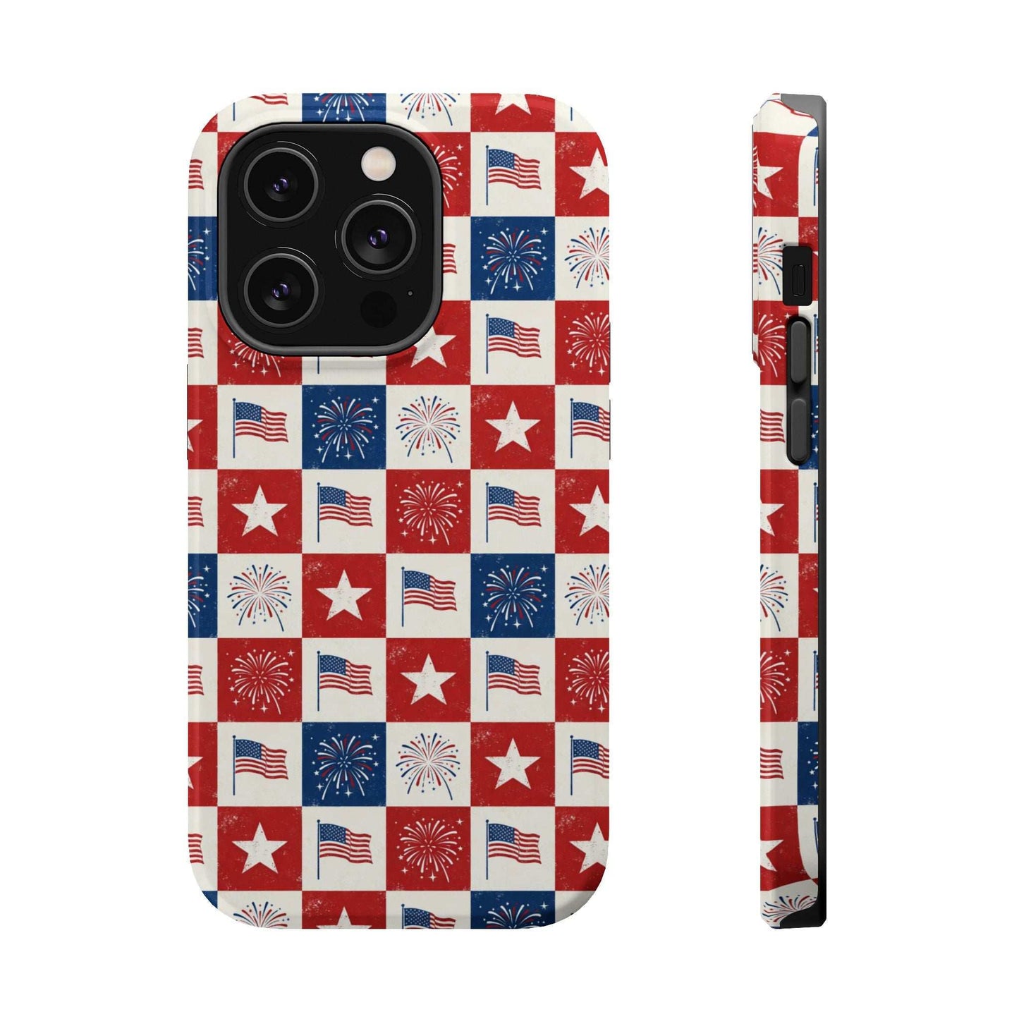 4th of July Patriotic iPhone Case — Magnetic Impact-Resistant