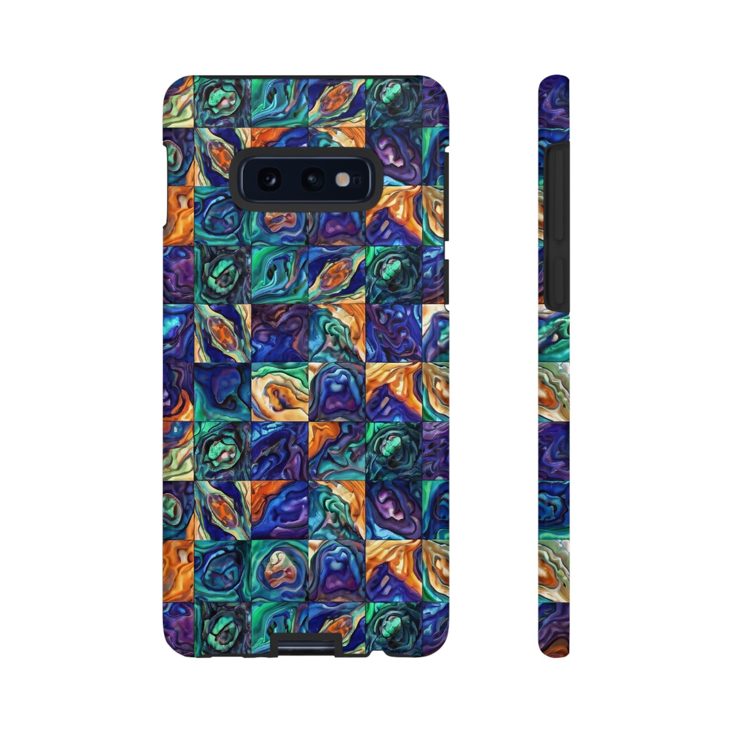 Abstract Purple & Green Sea Scape Samsung Phone Tough Case