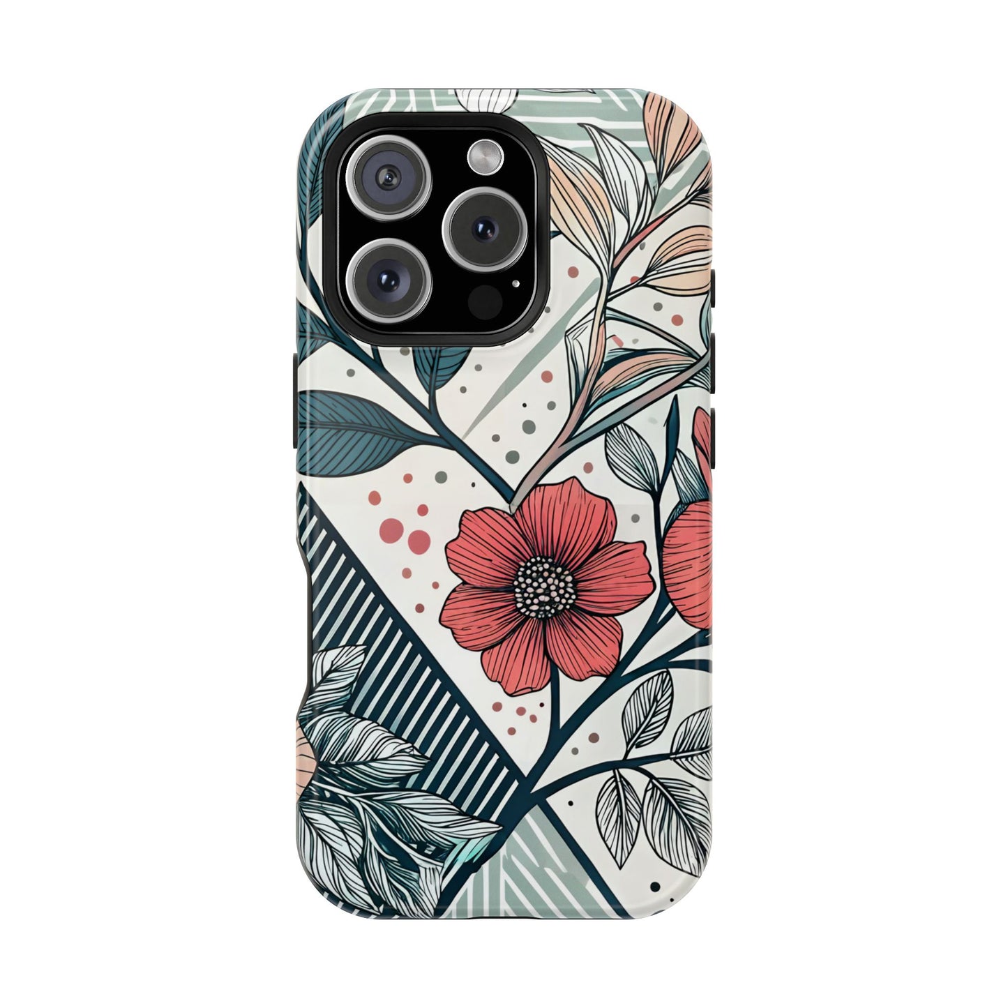 Geometric Flower iPhone Tough Case