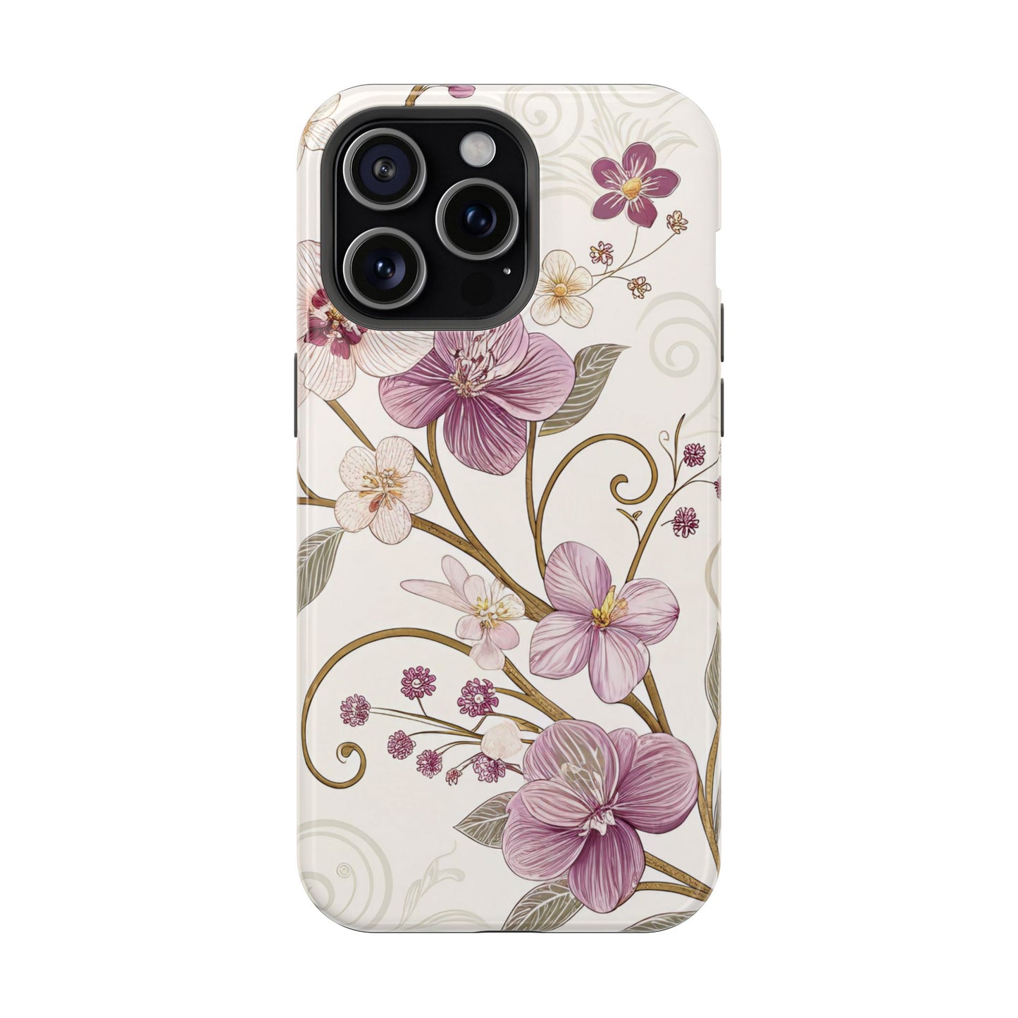 Purple Flower Design iPhone Tough Case