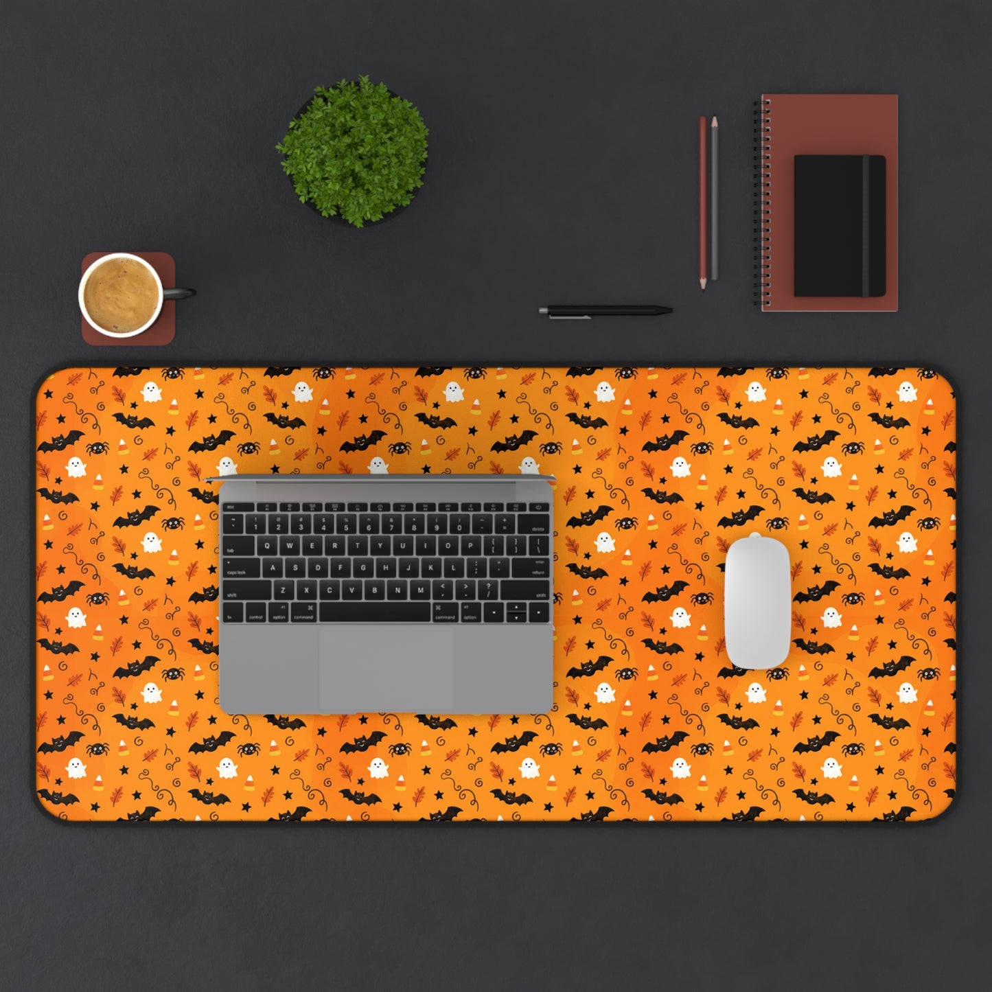 Boo-tiful Halloween Candy Pattern Desk Mat