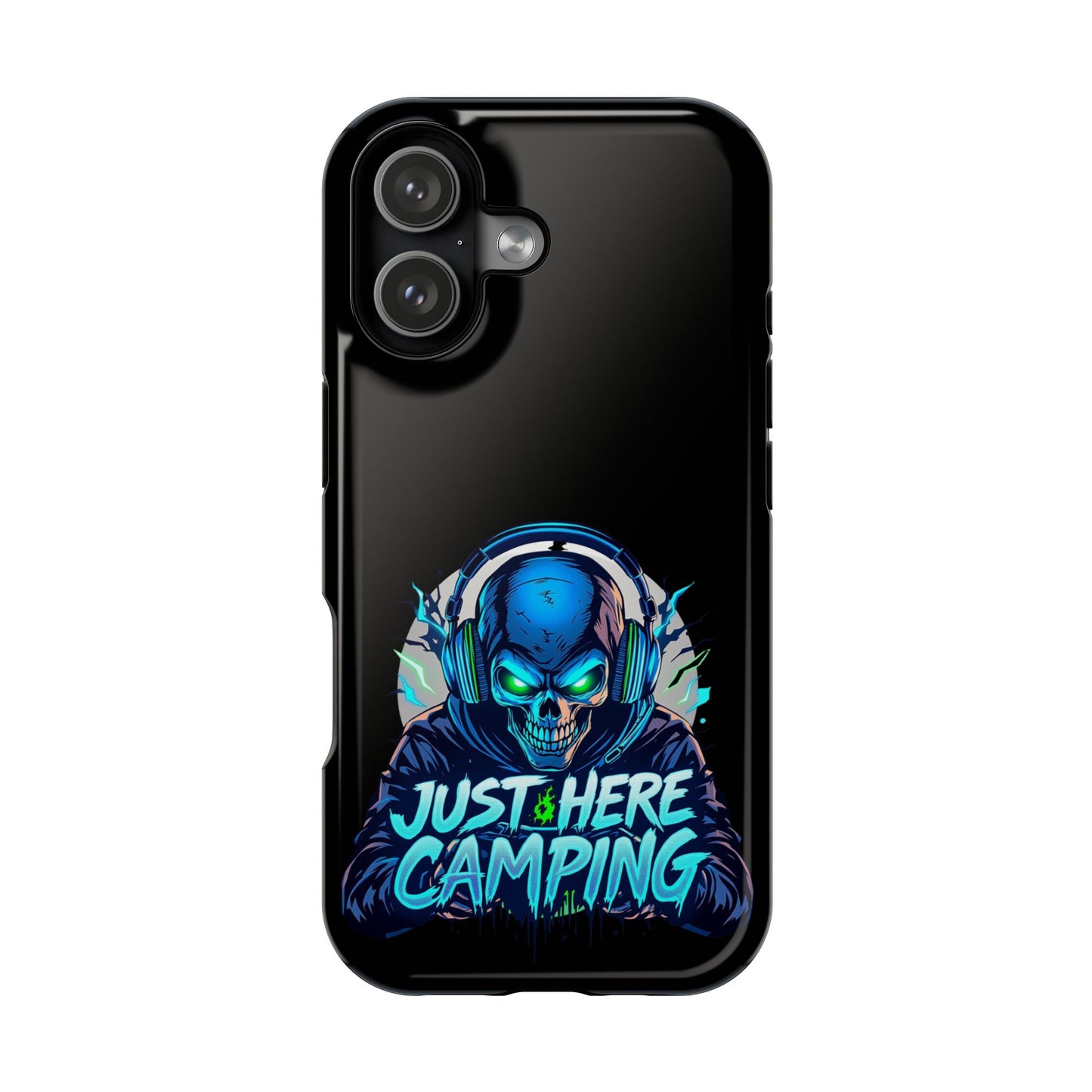 Just Here Camping Gamer iPhone Case – Durable Protective MagSafe Cover