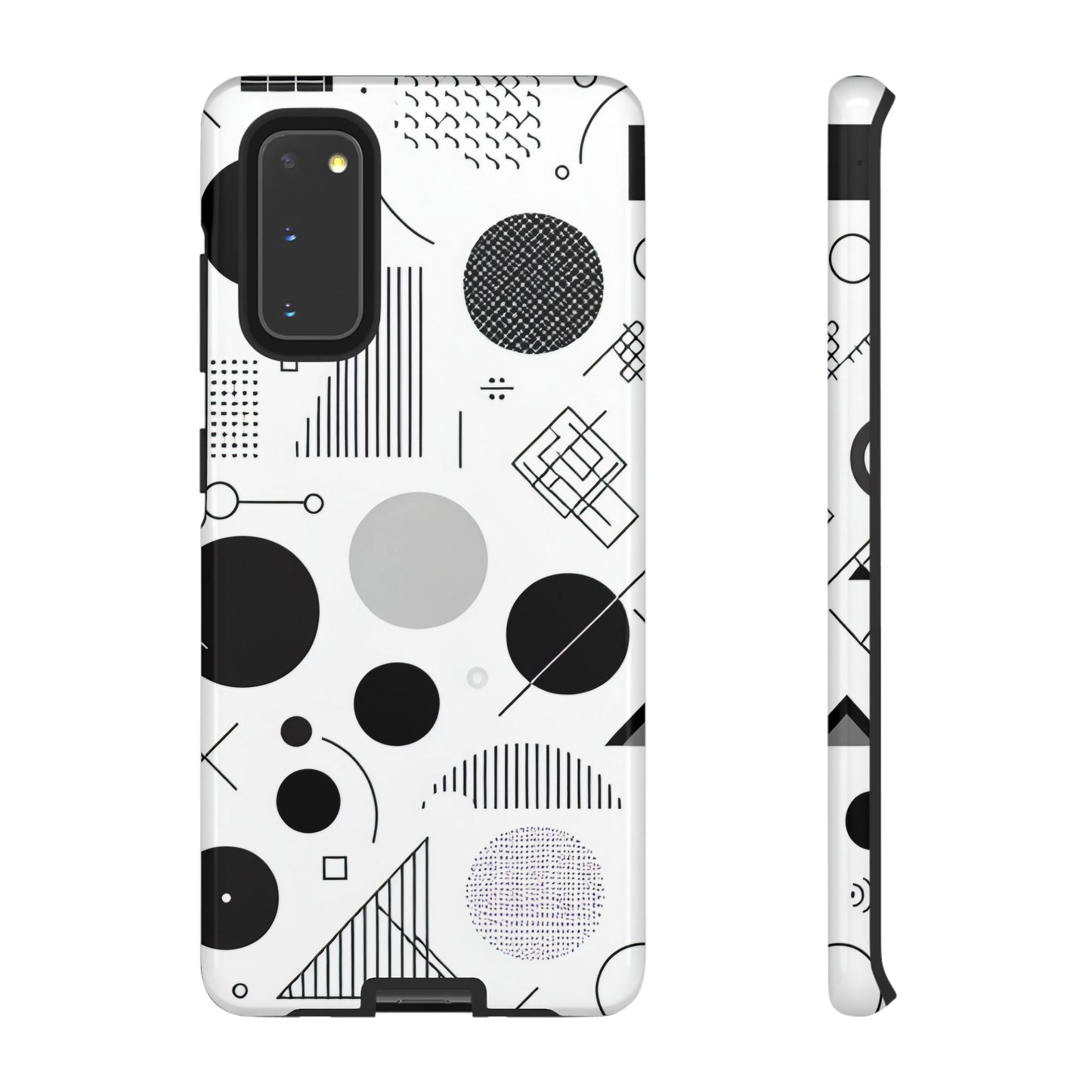Black and White Abstract Art Design Samsung Tough Case