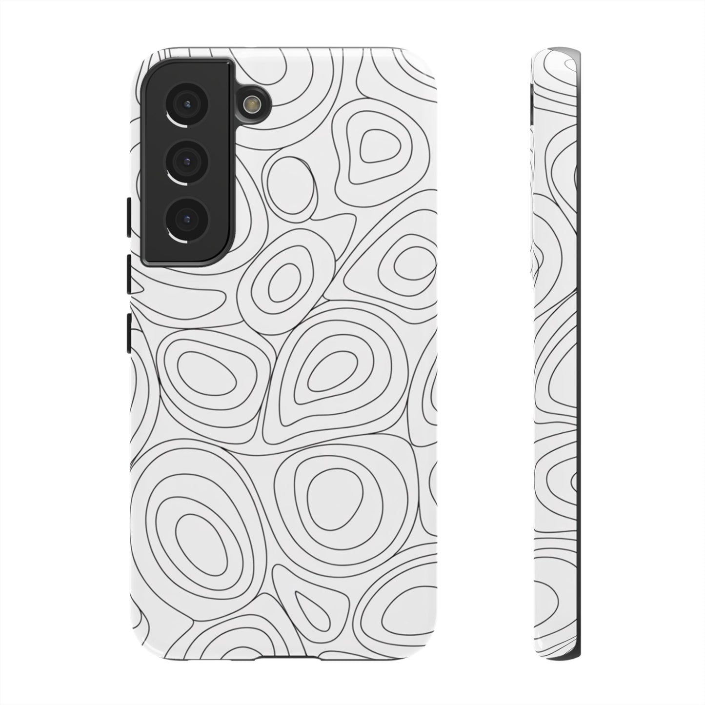 Black and White Abstract Circle Design Samsung Case
