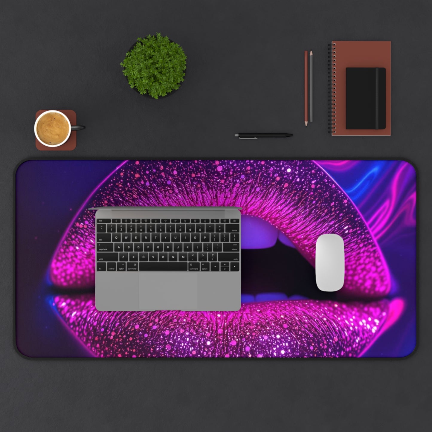 Purple Kiss Desk Mat