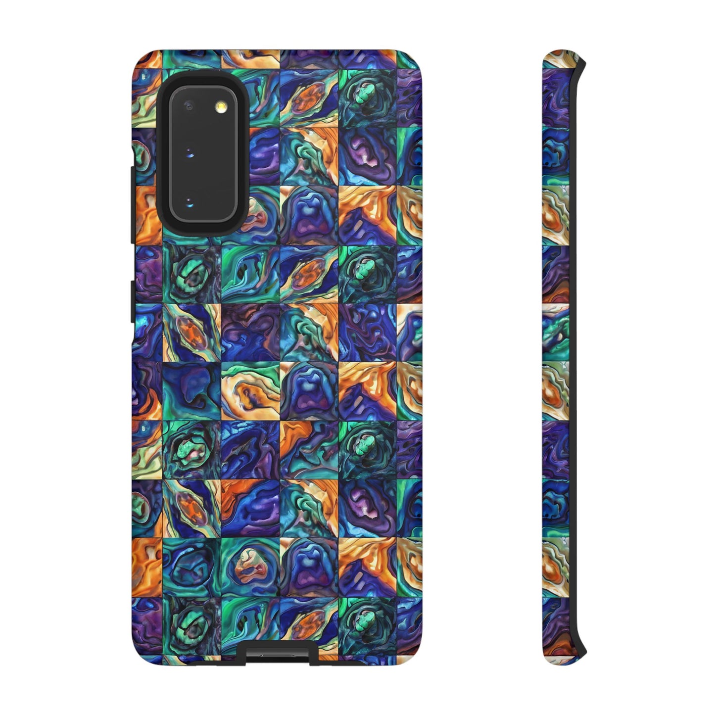 Abstract Purple & Green Sea Scape Samsung Phone Tough Case