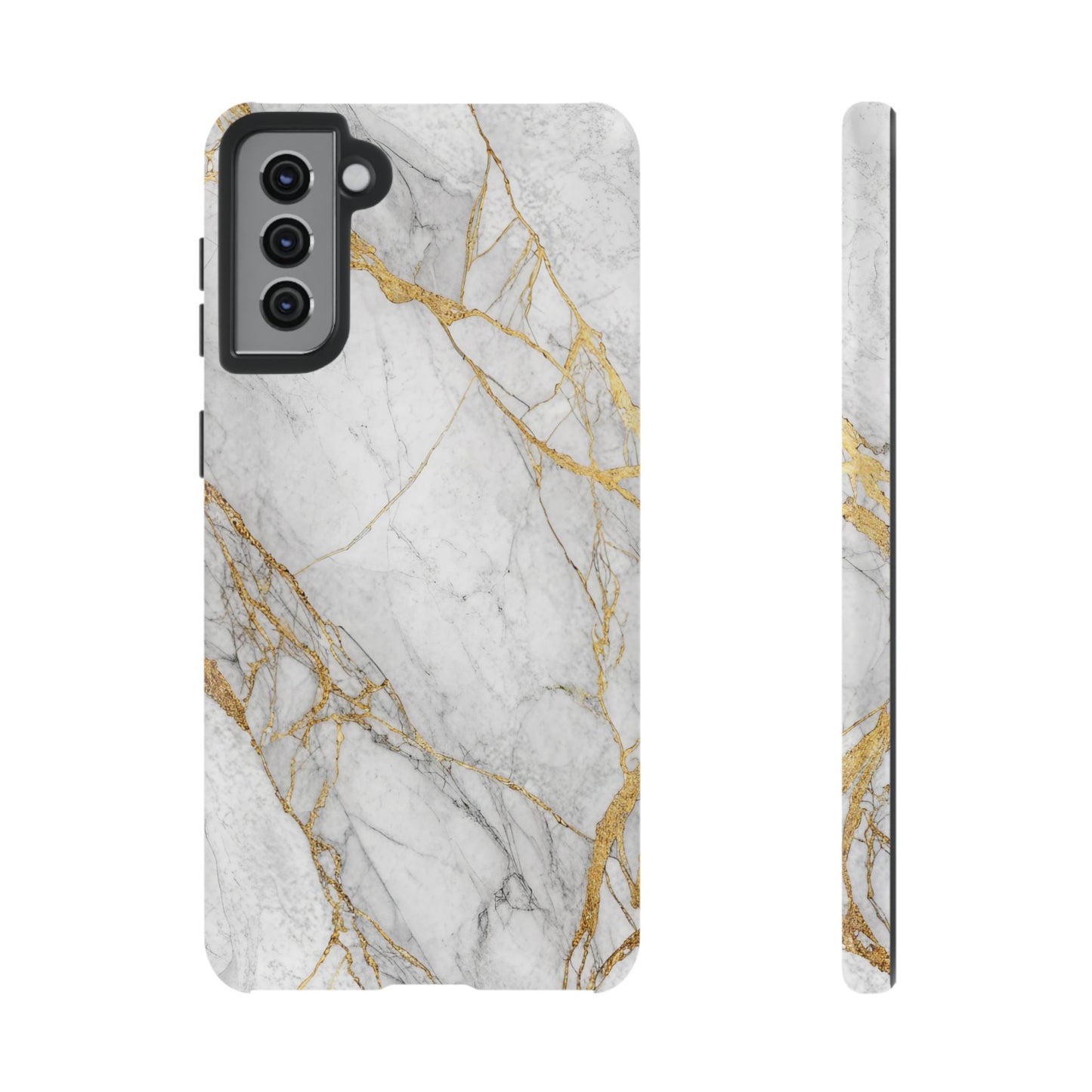Golden White Marble Samsung Phone Case