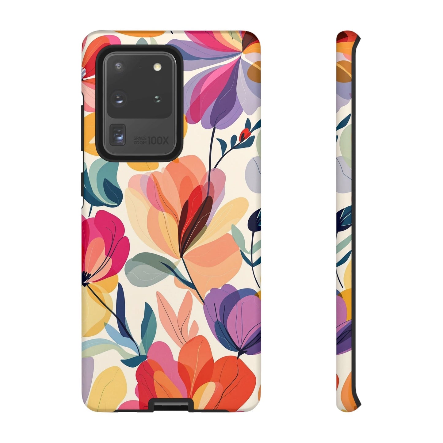 Watercolor Floral Samsung Tough Case with vibrant flower design and durable protective cover for Samsung phones