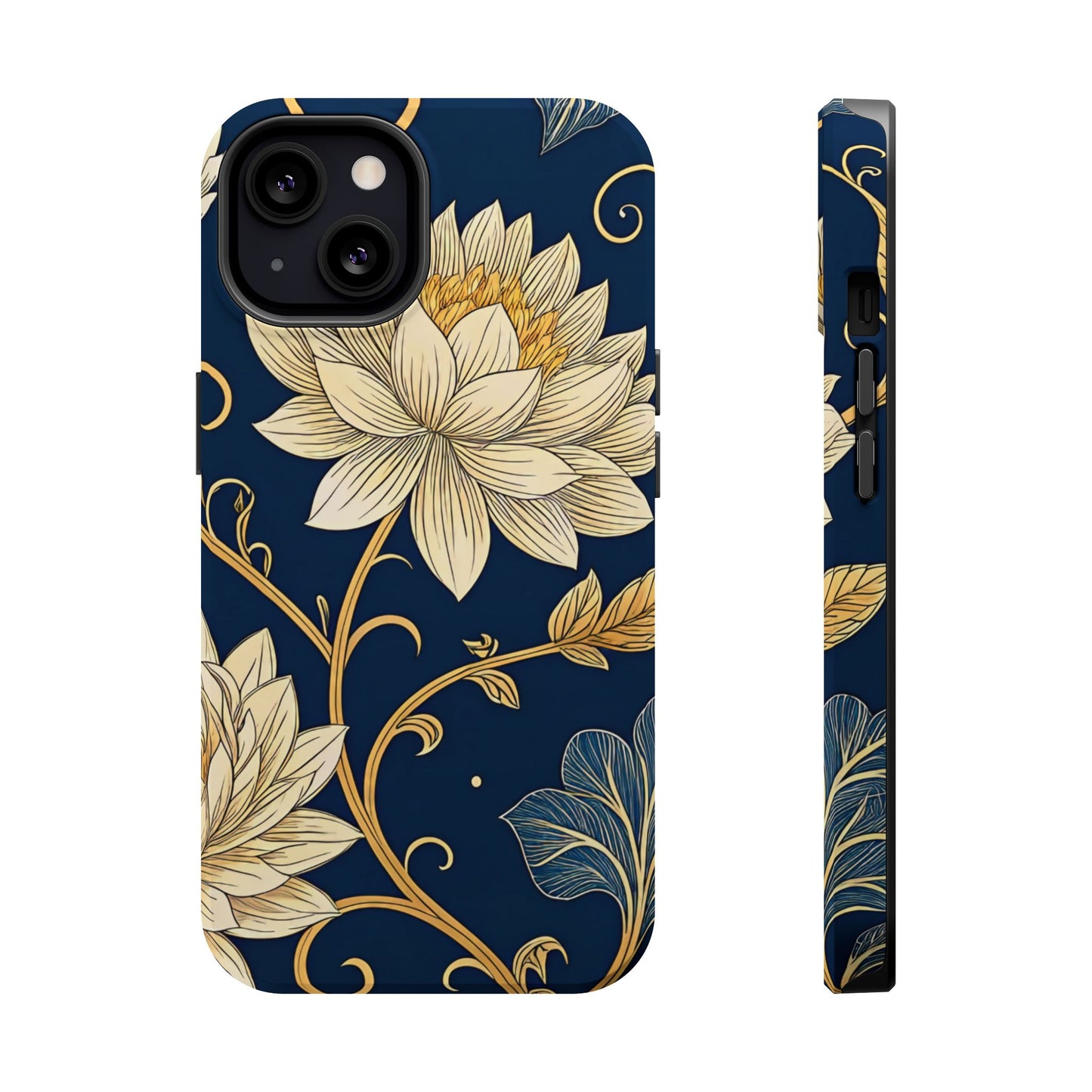 Golden Flower Design iPhone Tough Case