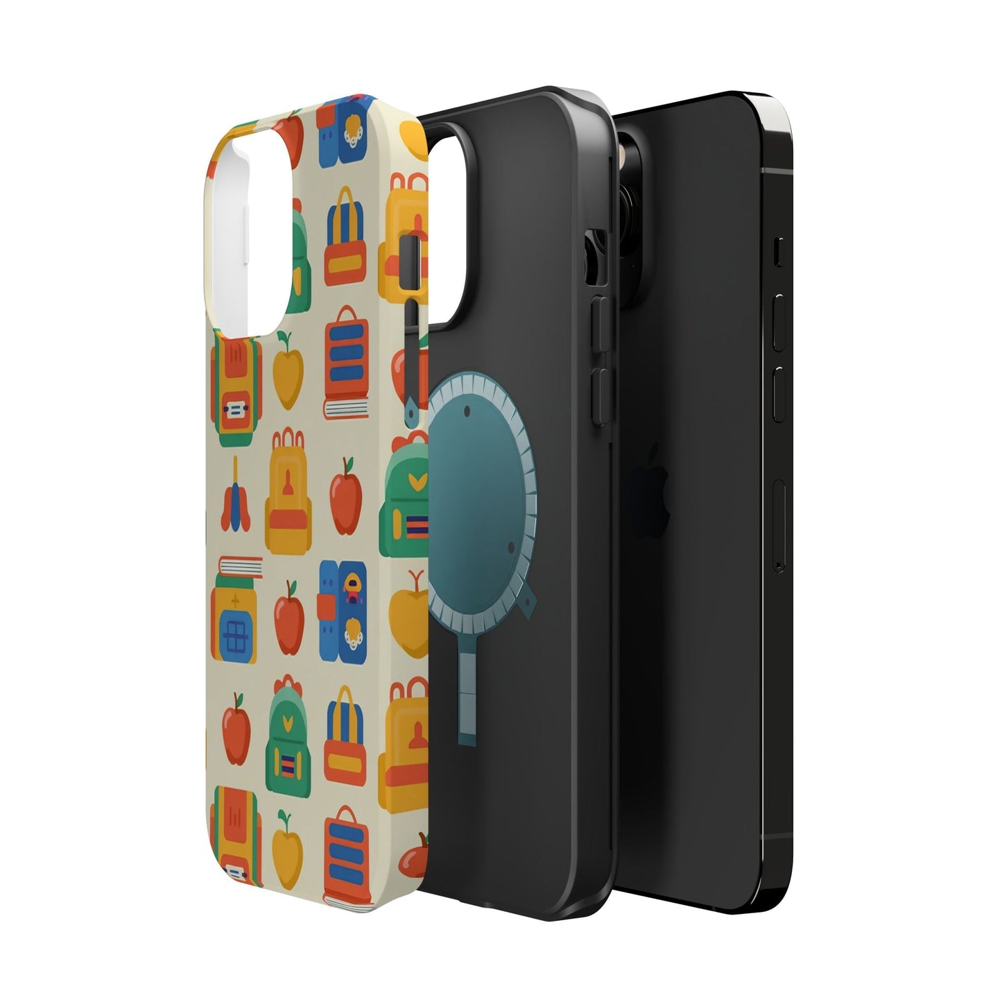 Back to School iPhone magnetic tough cases with durable dual-layer protection and vibrant school-themed design