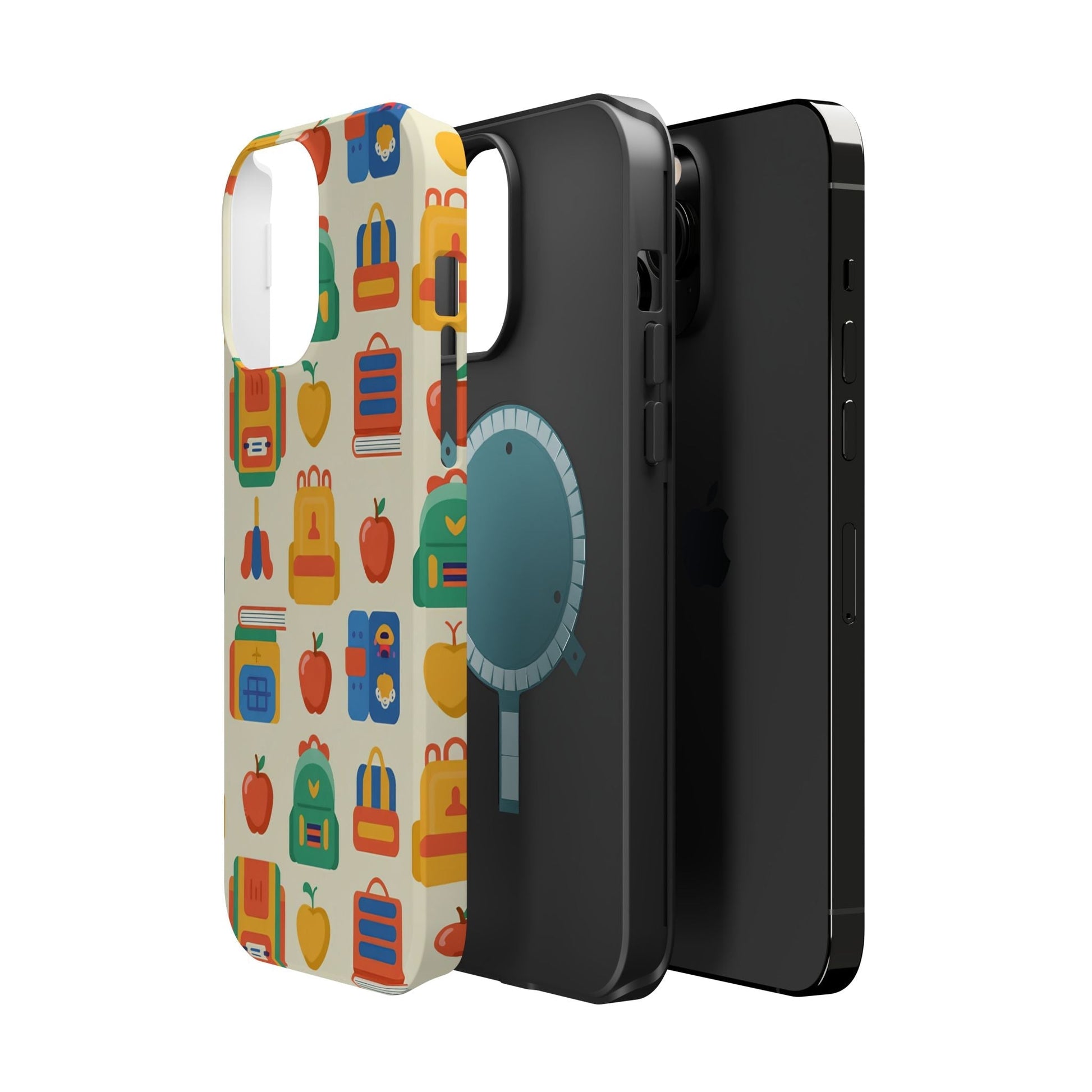 Back to School iPhone magnetic tough cases with durable dual-layer protection and vibrant school-themed design