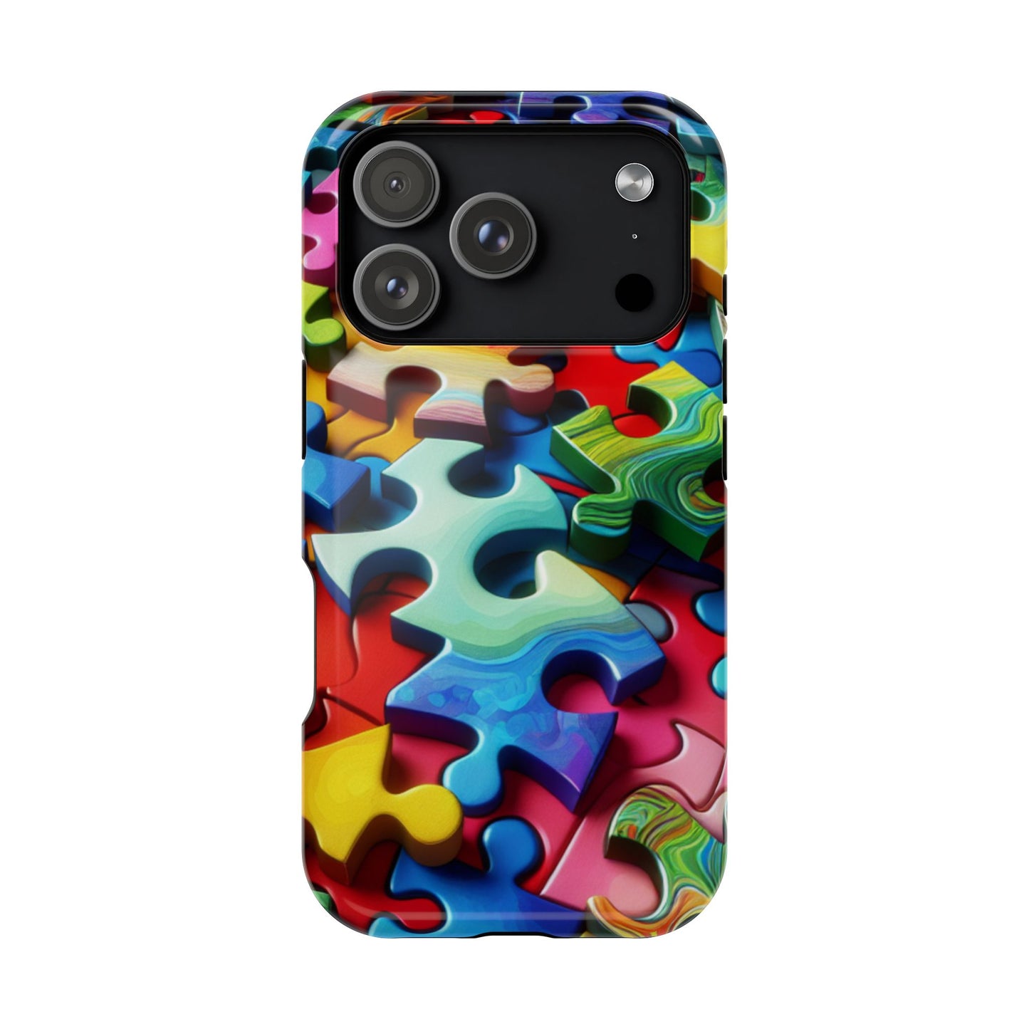 Rainbow Puzzle iPhone Tough Case