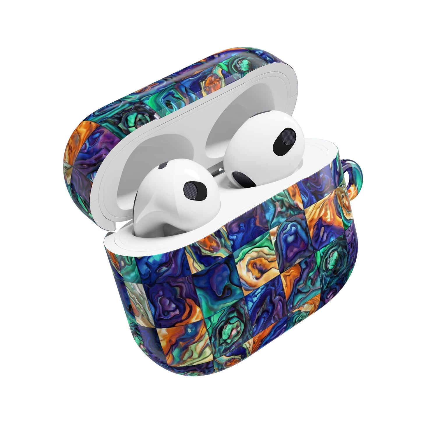 Blue & Purple Seascape AirPod Case — Abstract Ocean-Inspired Protective Cover