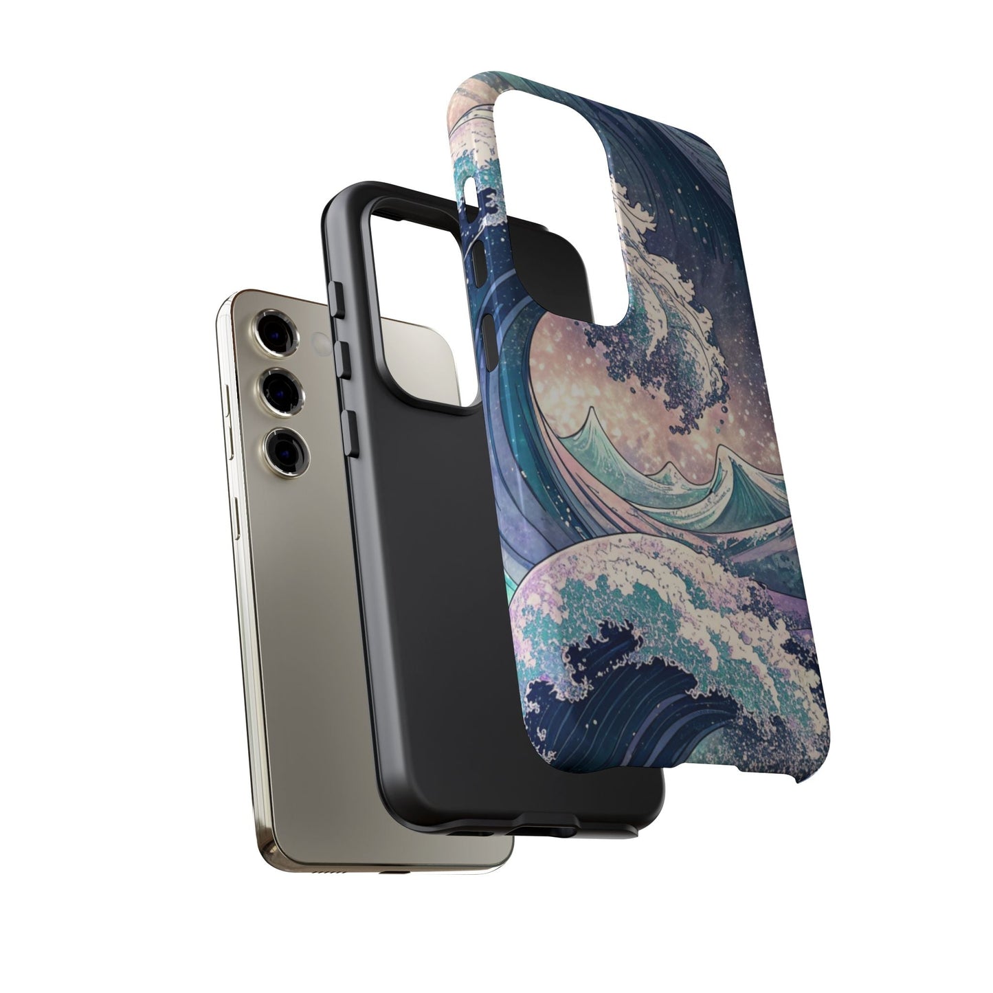 Crashing Waves Samsung tough phone case with durable drop protection and ocean wave design for Samsung Galaxy models