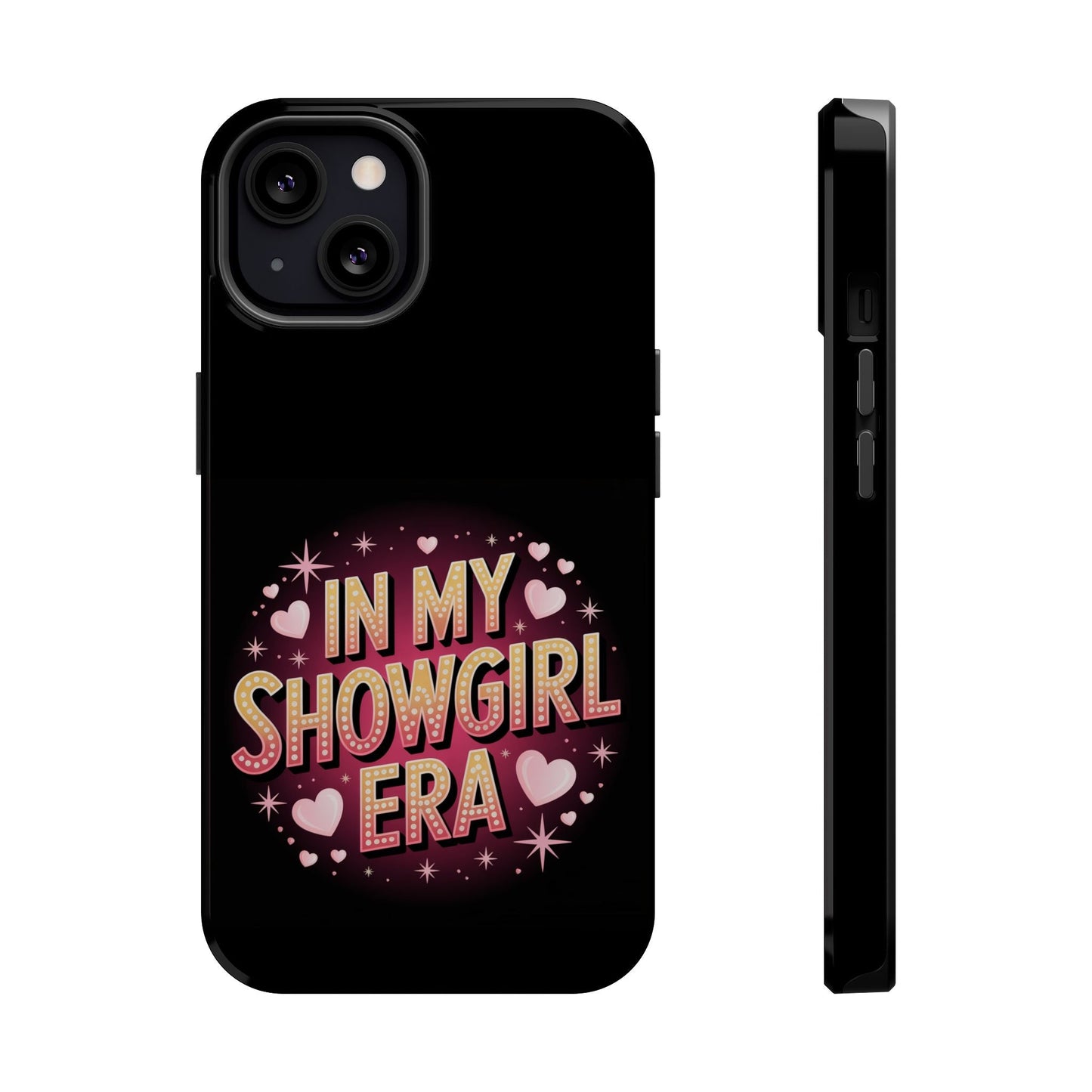 In My Showgirl Era durable phone case with retro glam design and protective black shell