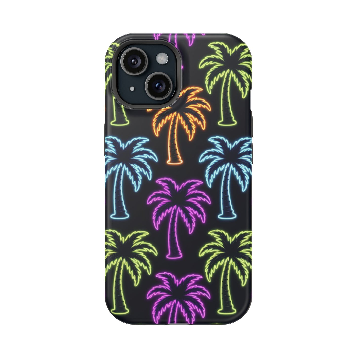 Neon Palm Tree iPhone Tough Case