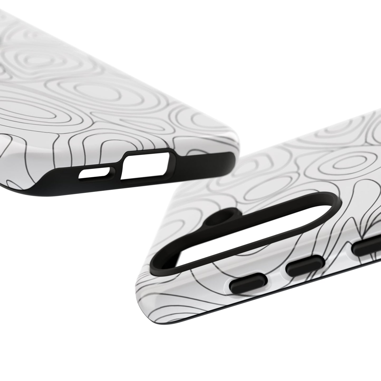 Black and White Abstract Circle Design Samsung Case