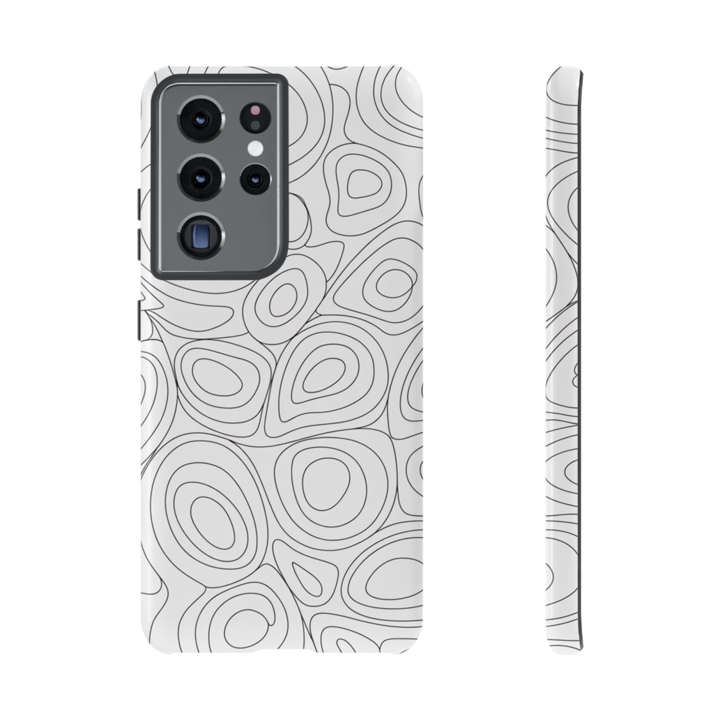 Black and White Abstract Circle Design Samsung Case