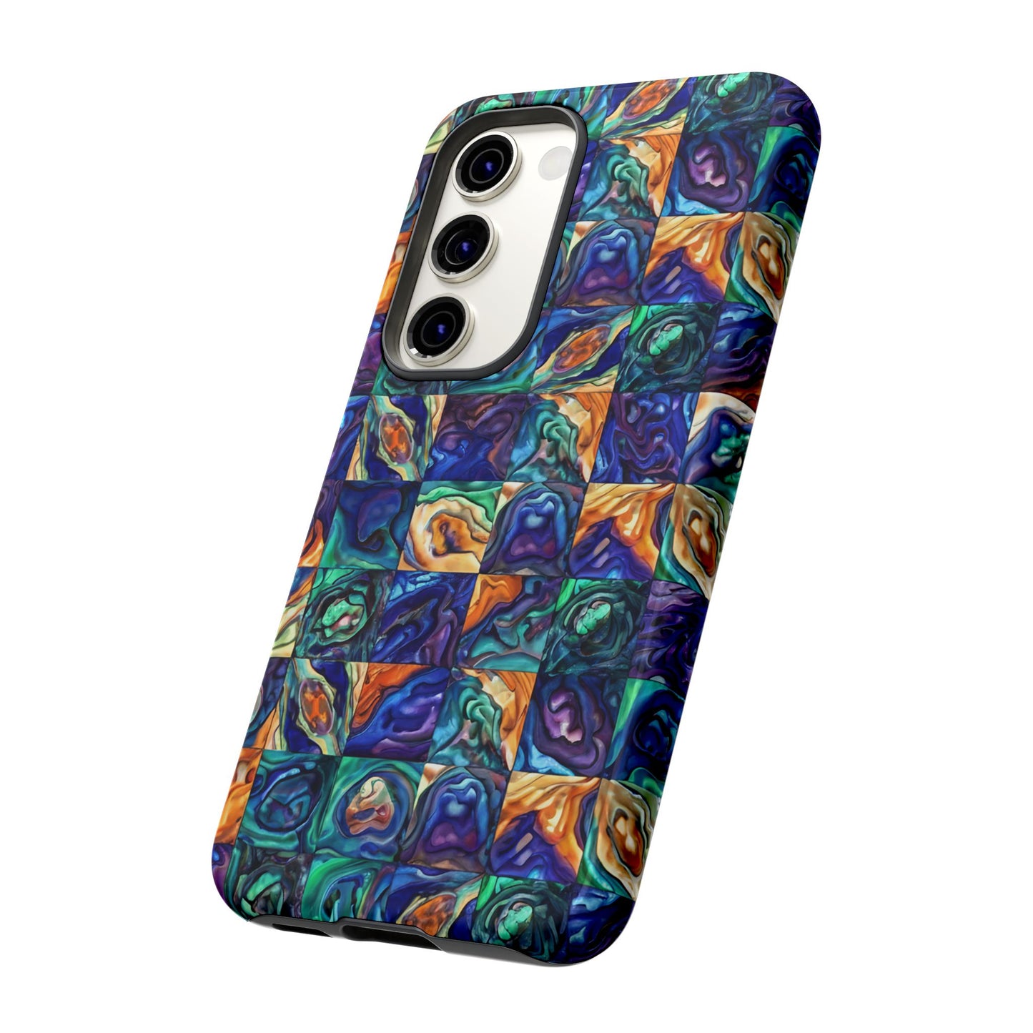 Abstract Purple & Green Sea Scape Samsung Phone Tough Case