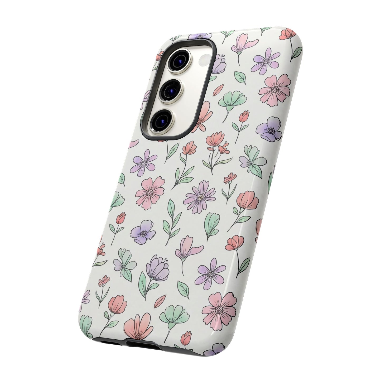 Floral Tough Cases — Artistic Flower Samsung Phone Case