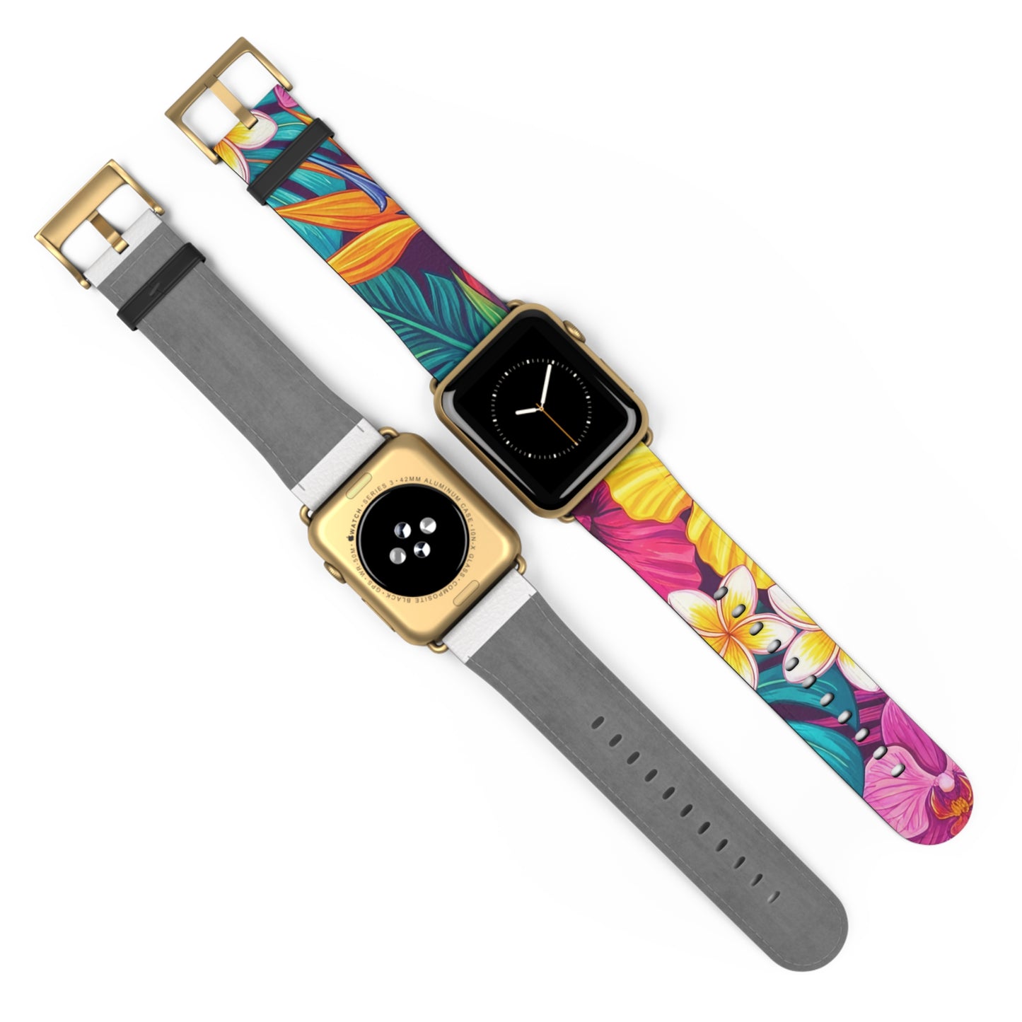 Vibrant Floral iWatch Band — Colorful Bloom Replacement Strap