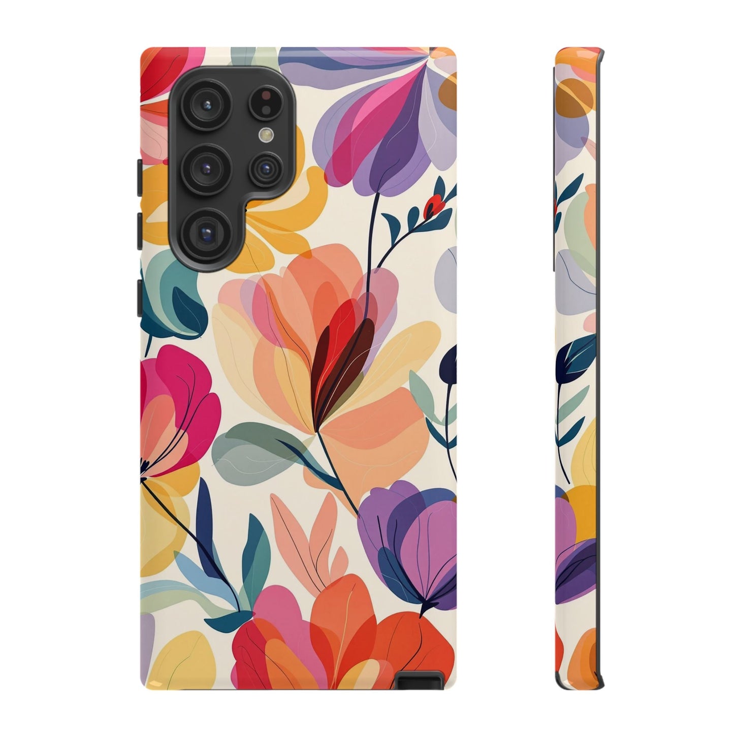 Watercolor Floral Samsung Tough Case with vibrant multi-color floral design and durable protective phone cover for Samsung.