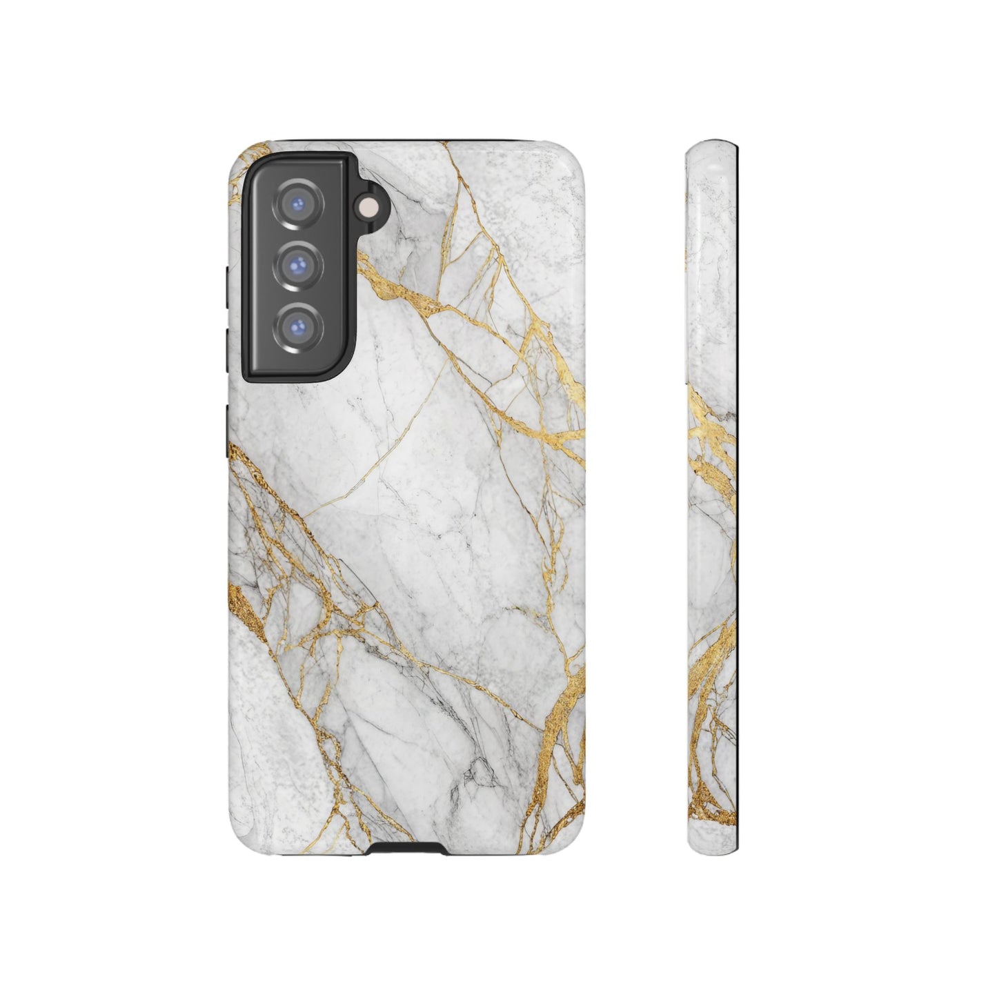 Golden White Marble Samsung Phone Case
