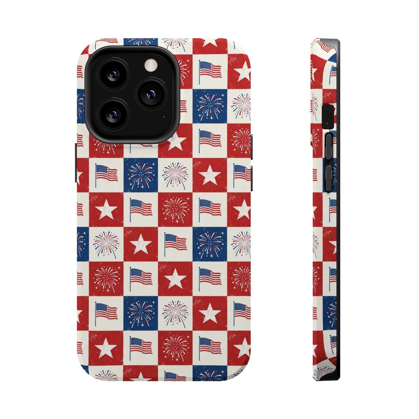 4th of July Patriotic iPhone Case — Magnetic Impact-Resistant