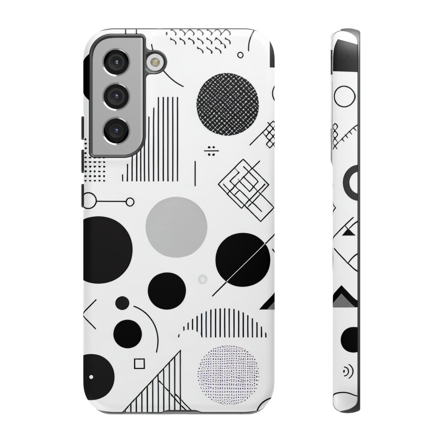 Black and White Abstract Art Design Samsung Tough Case
