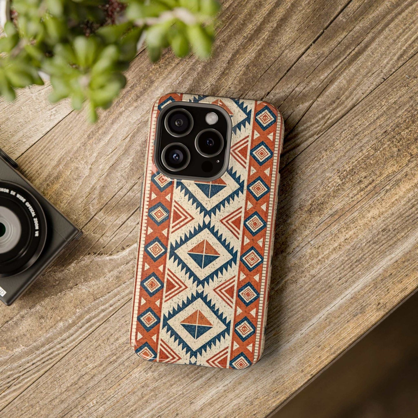 iPhone case with durable Tribal Inspired Pattern and magnetic MagSafe compatibility