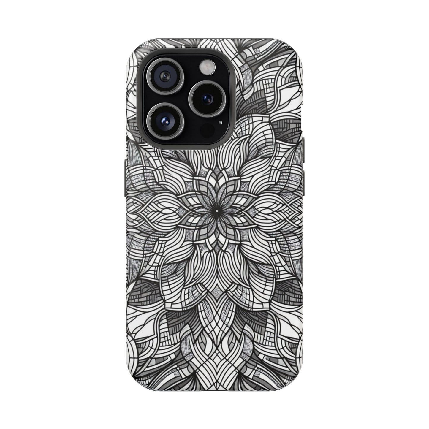 Black and White Art Explosion iPhone Tough Case