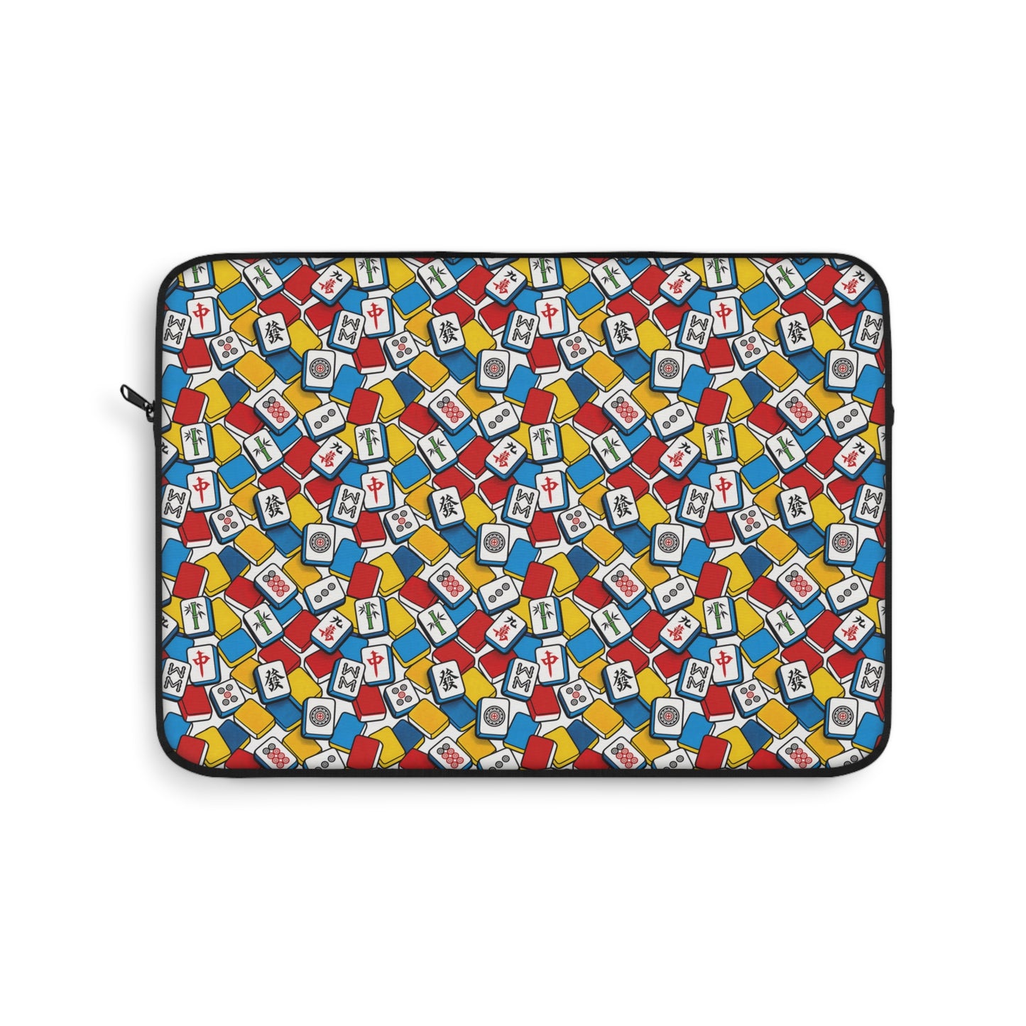 Vibrant Mahjong Laptop Sleeve — Colorful Tile Design Case