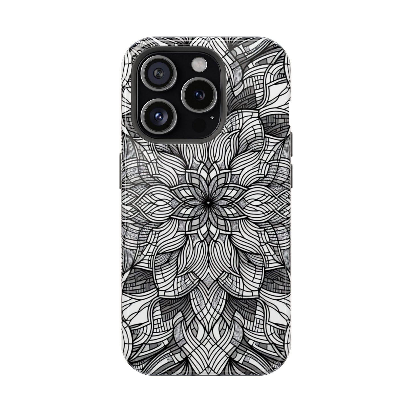 Black and White Art Explosion iPhone Tough Case