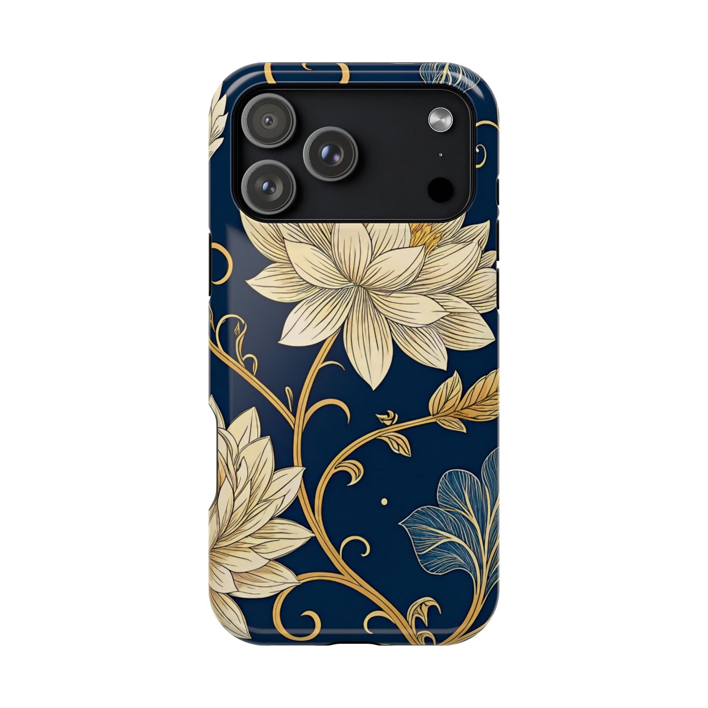 Golden Flower Design iPhone Tough Case