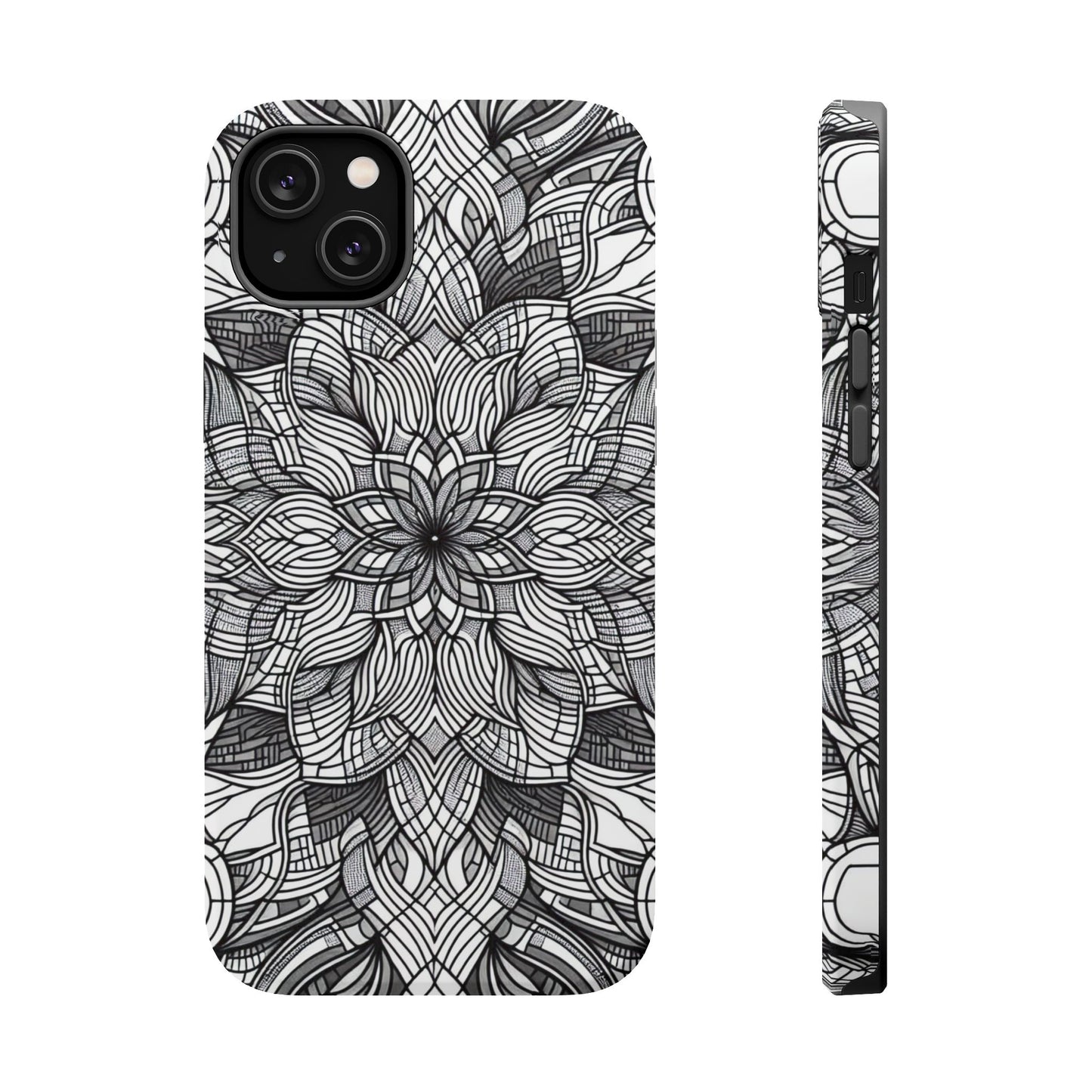 Black and White Art Explosion iPhone Tough Case