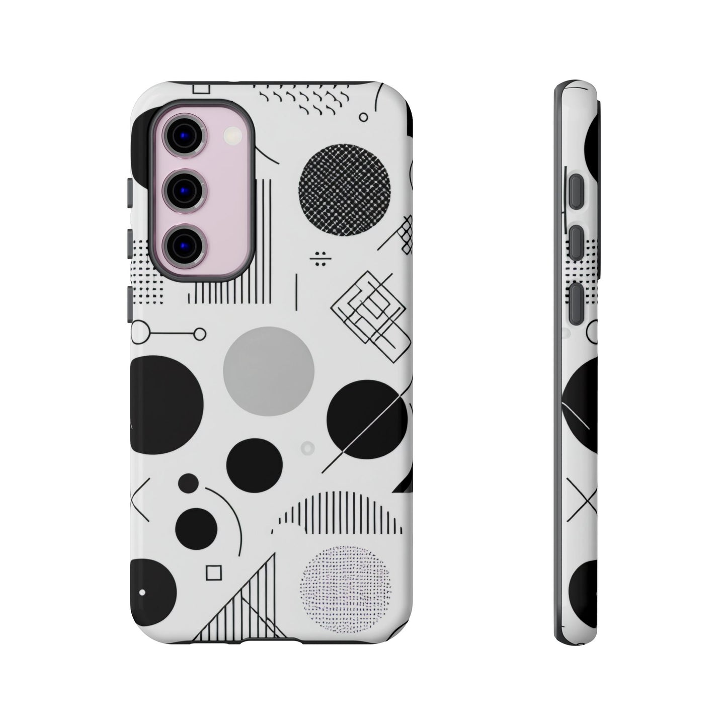 Black and White Abstract Art Design Samsung Tough Case