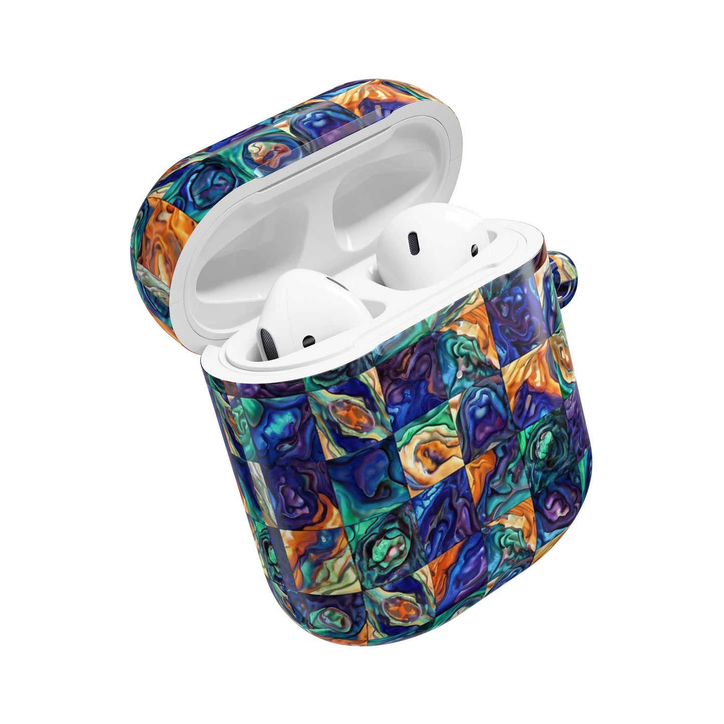 Blue & Purple Seascape AirPod Case — Abstract Ocean-Inspired Protective Cover