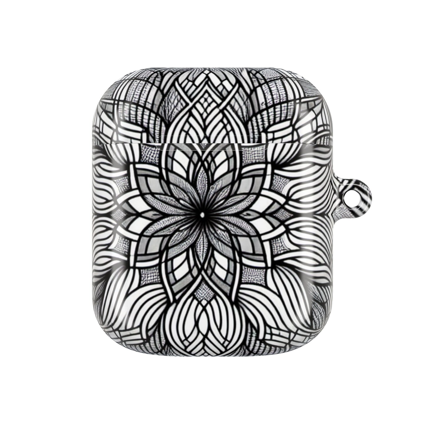 AirPod Case - Black and White Art Explosion Design