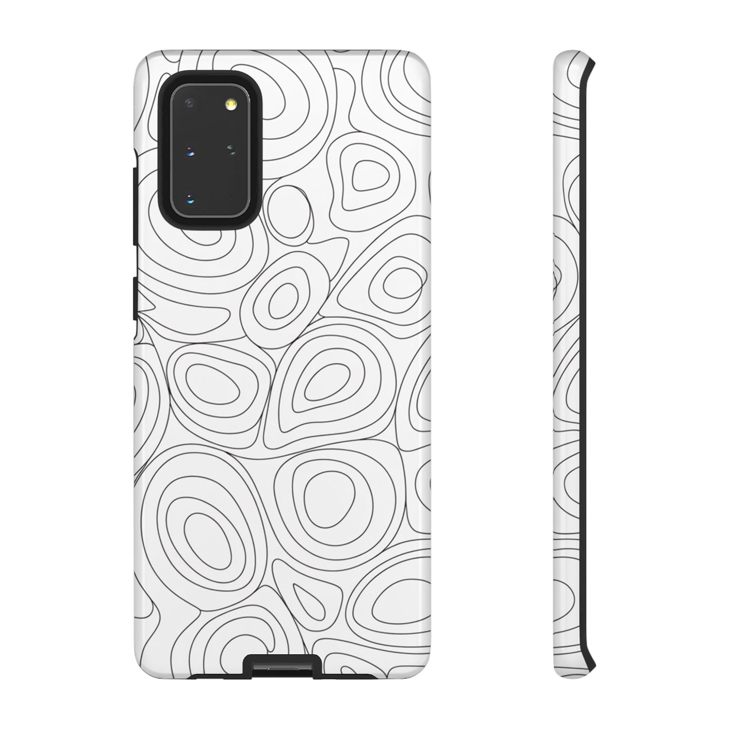 Black and White Abstract Circle Design Samsung Case