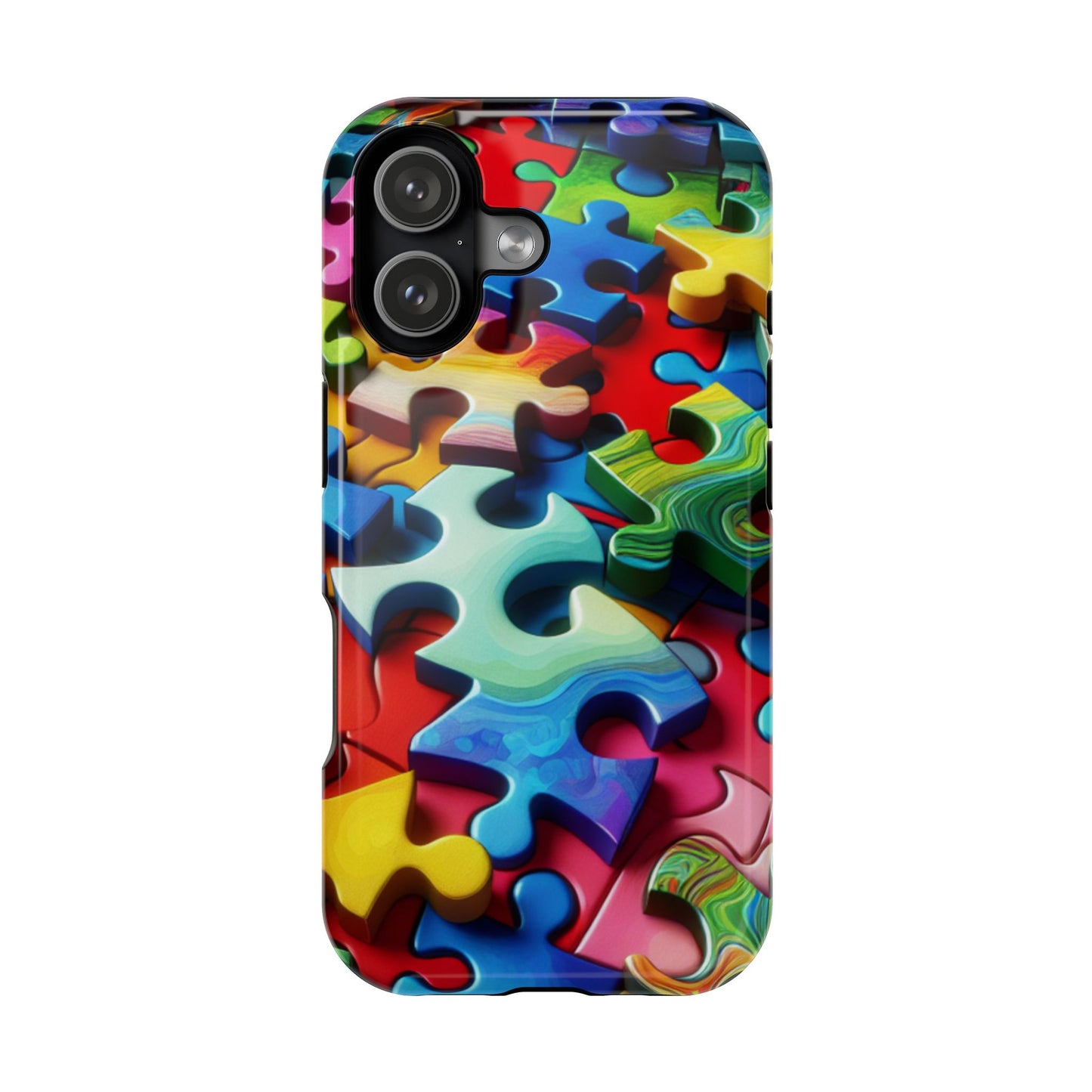 Rainbow Puzzle iPhone Tough Case