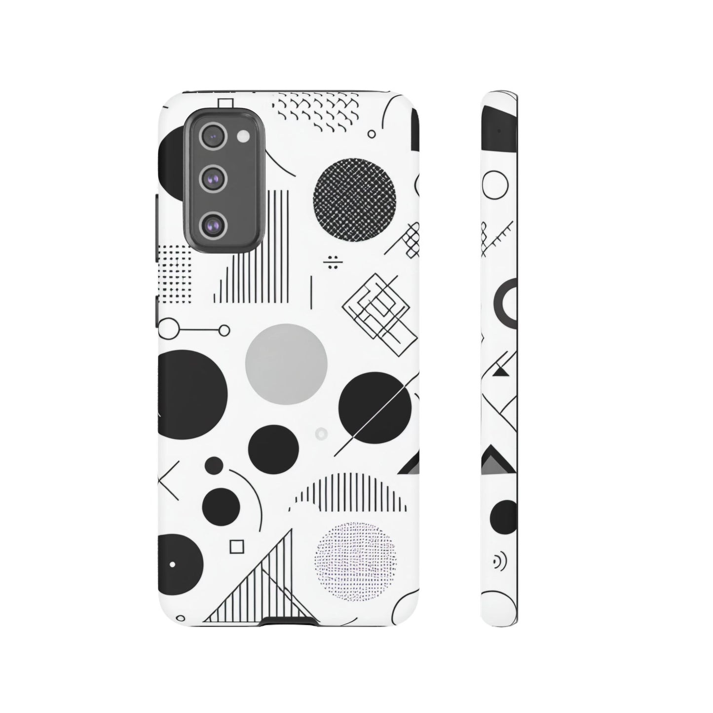 Black and White Abstract Art Design Samsung Tough Case