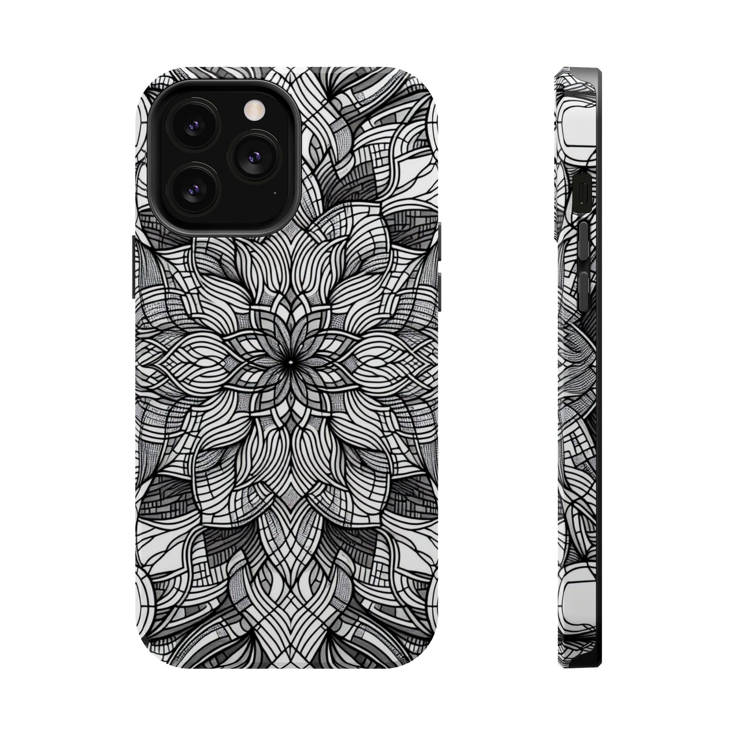 Black and White Art Explosion iPhone Tough Case