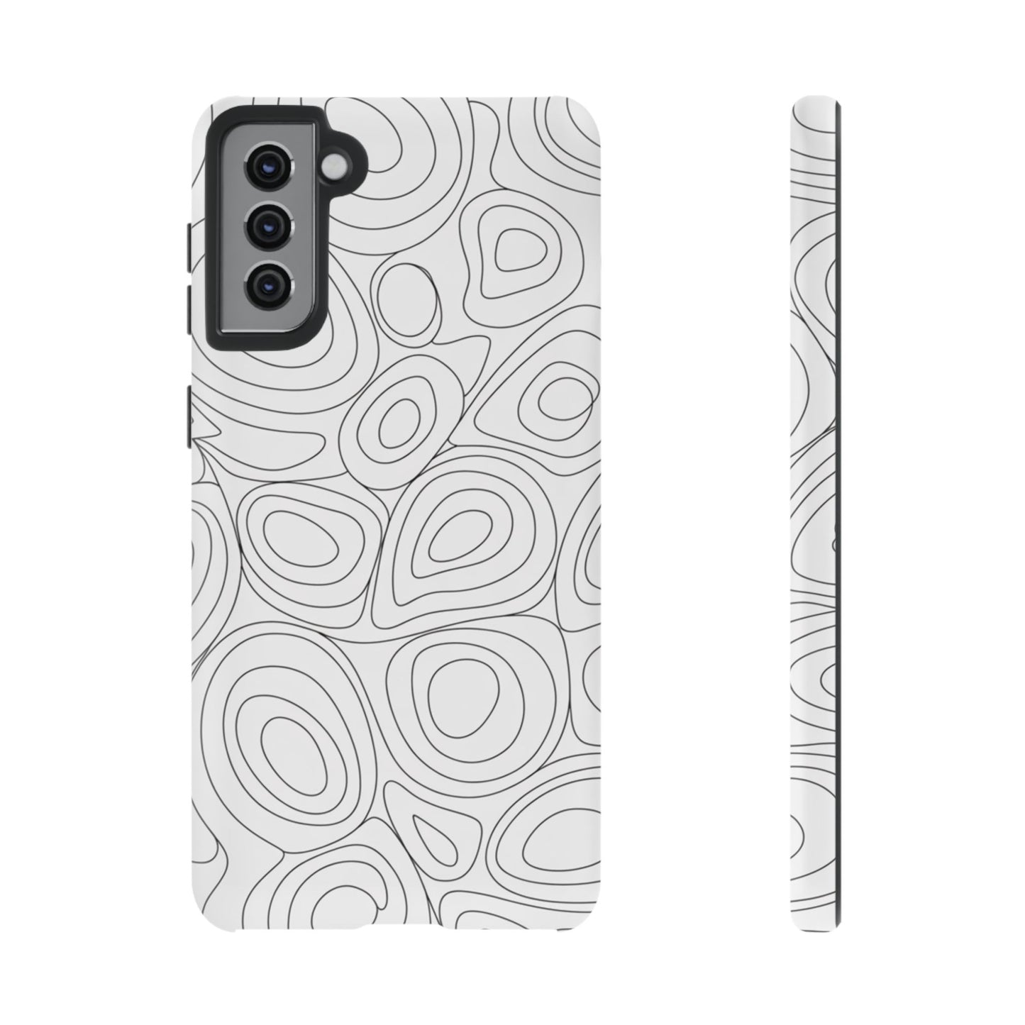 Black and White Abstract Circle Design Samsung Case