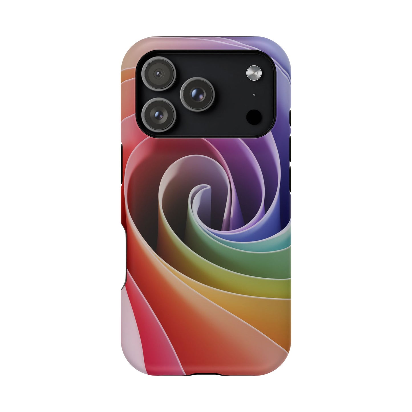 Twisted Rainbow Swirl Design iPhone Tough Case