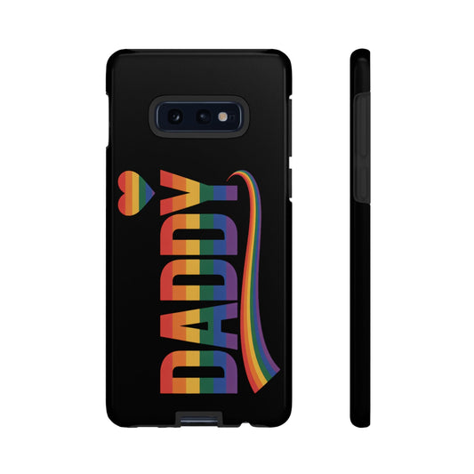 Samsung Tough Case with rainbow LGBT inspired Daddy design for Samsung Galaxy phones, durable and impact-resistant phone cover.