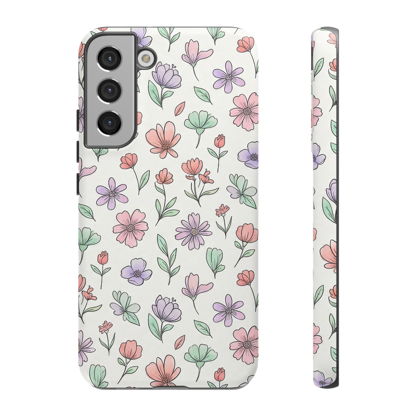 Floral Tough Cases — Artistic Flower Samsung Phone Case